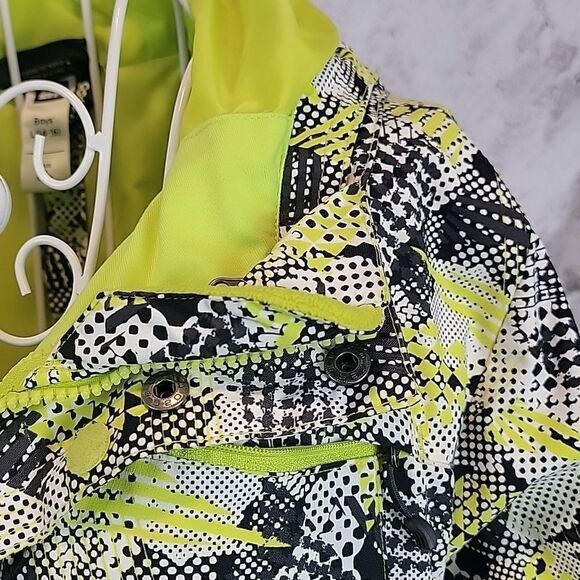 REI geometric print outer shell zip up jacket Boys Size L - Picture 4 of 11